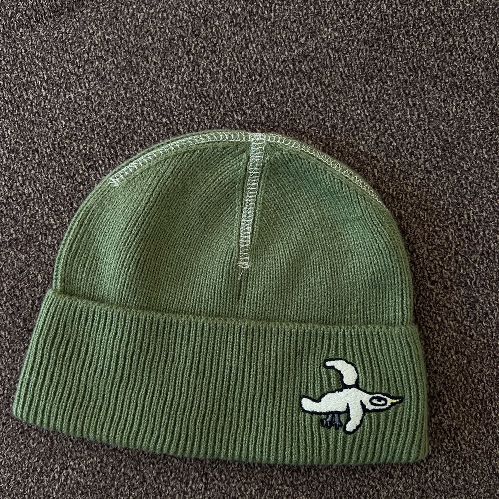 Vans Green Knit Beanie with Bird Design
